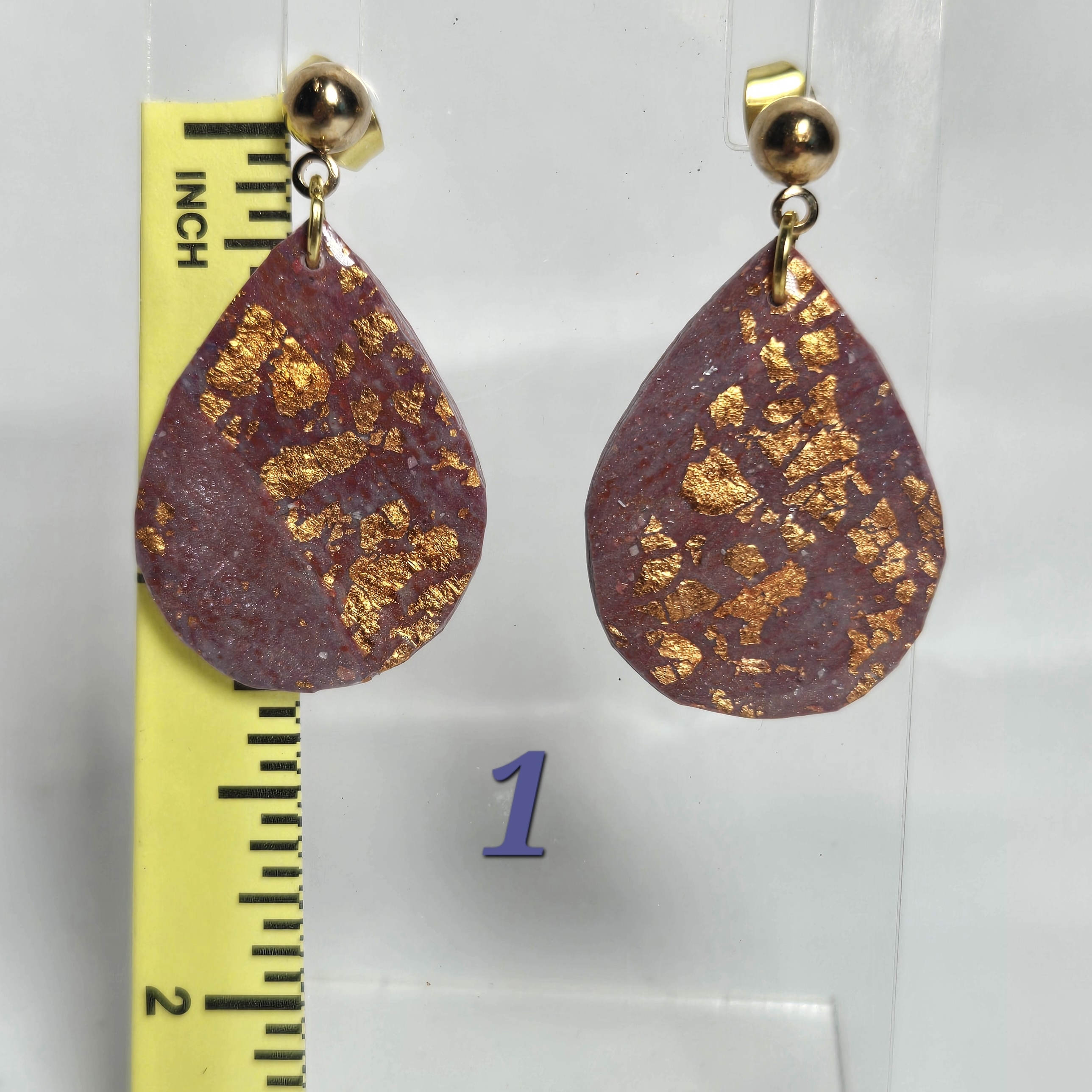 189190- Chic Gold And Purple Teardrop Earrings 15$